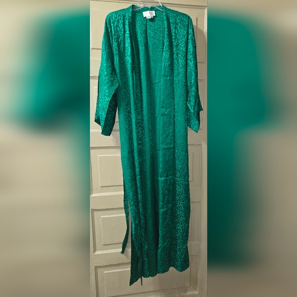 Four Seasons Vintage Emerald Green Kimono Robe EUC Size: O/S - Picture 1 of 6